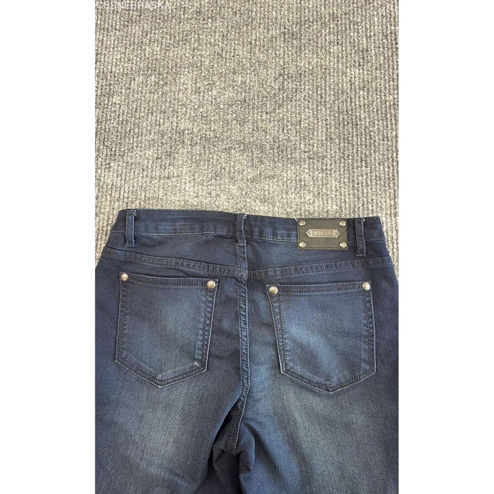 Luxe Kingston Ankle Blue Denim Jeans featuring a lightly faded finish - Size 29 - Picture 10 of 11